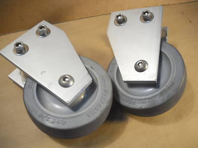 80/20 inc colson wheels w/mounting hdw lot cs (2PCS)