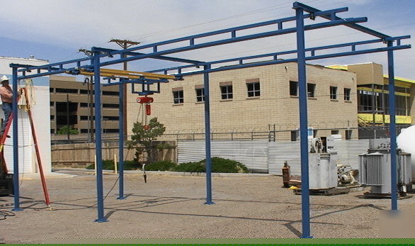 1000# gorbel 10X30 bridge crane+lodestar hoist 2-speed
