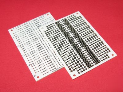10X universal prototyping white pcb 69X50 w/ proto smt 