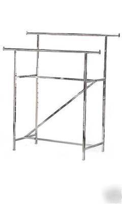 Clothing garment rack double rail steel z brace