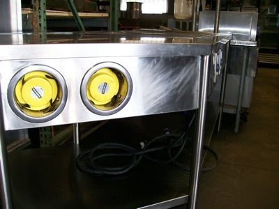 Custom 3 well stainless steel table