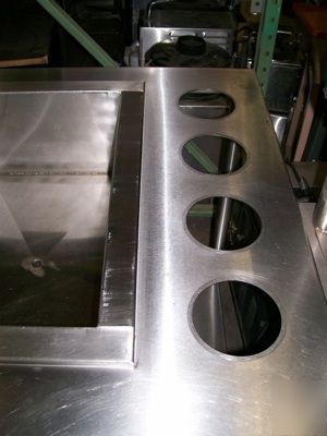 Custom 3 well stainless steel table