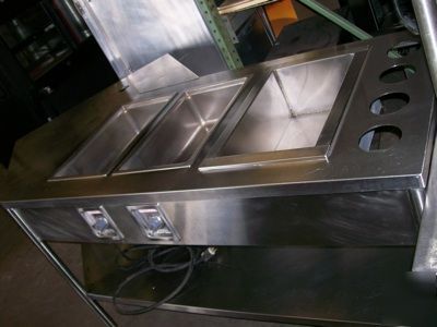 Custom 3 well stainless steel table