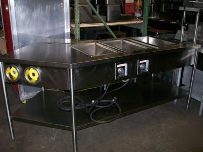 Custom 3 well stainless steel table