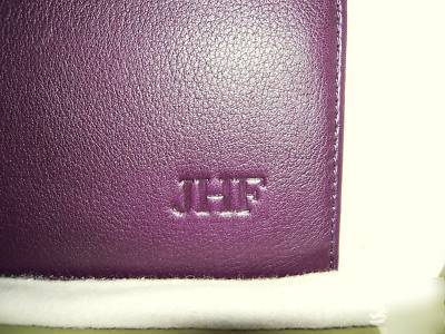 Levenger ~ ravello notebook folio ~ eggplant return jhf
