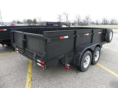 New 2009 7'X16' x 2' scissor dump trailer, 14K gvwr