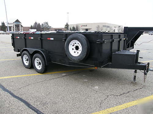 New 2009 7'X16' x 2' scissor dump trailer, 14K gvwr