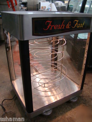 Star hfd-3 rotating 4 tier humidity pizza display warmr