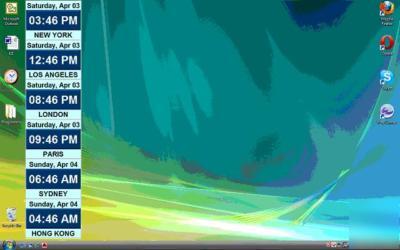 World time zones clock desktop software