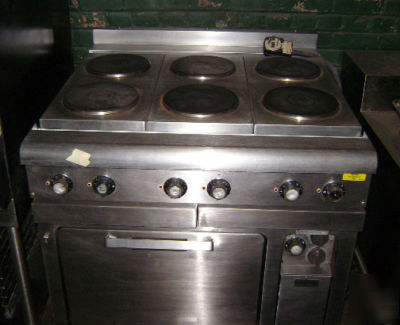 Hobart cr-43 6 burner electric range liquidation