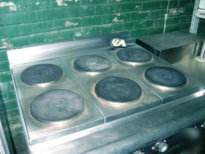 Hobart cr-43 6 burner electric range liquidation