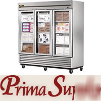 New commercial true 3 glass door ss freezer - ts-72FG