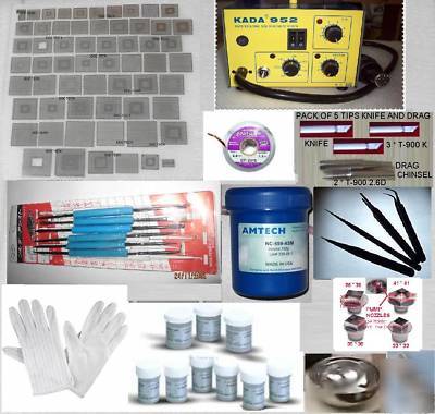 100 pcs reballing 61 net bga balls stencils xbox PS3 pc