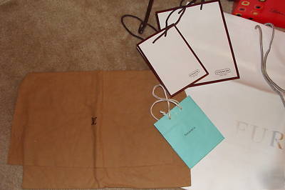 Closet decorating lot of upscale designer boxes & bags 