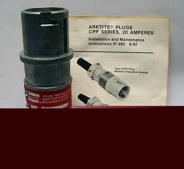 Crouse-hinds arktite cpp-516 hazardous plug 125/250/20A