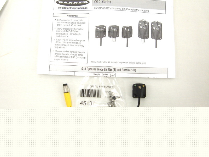 New banner engineering dc photoelectric sensor 63139 