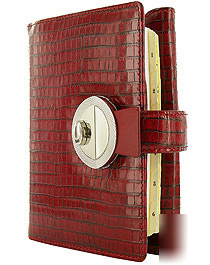 Nib filofax luxury pocket deco organiser in ruby 2010 b 