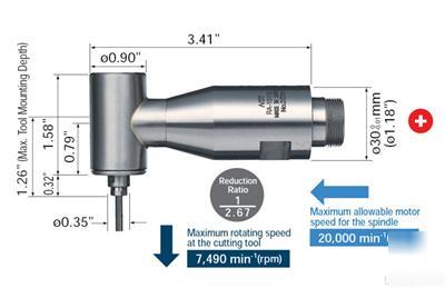 Nsk nakanishi 90Â°angle spindle ra-151E 1.18