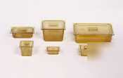 Rubbermaid amber hot food pan 1/9 size | 6 pack |