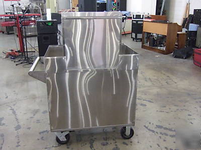 Coffee food beverage stainless steel mobile vendor cart