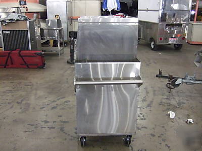 Coffee food beverage stainless steel mobile vendor cart