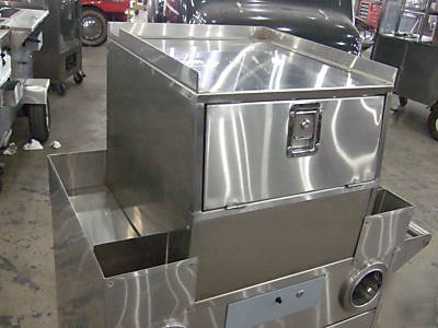 Coffee food beverage stainless steel mobile vendor cart
