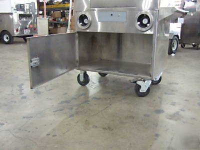 Coffee food beverage stainless steel mobile vendor cart