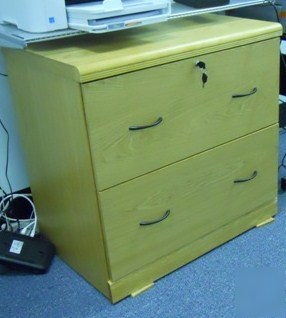 New 2 cabinet dresser office house use w/key lock new
