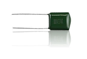 New 5 0.22Âµf 50V 10% pc-mount polyester film capacitors