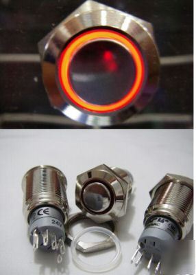 1, push button brass momentary on(on) switch 24V.R11E