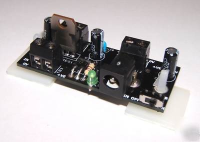 Breadboard power supply,5 and 12VDC self build kit 7805