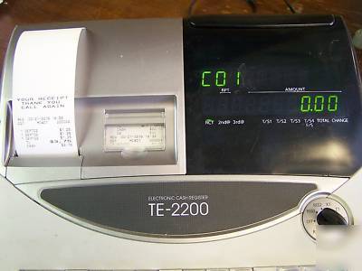 Casio te-2200 electronic cash register-used