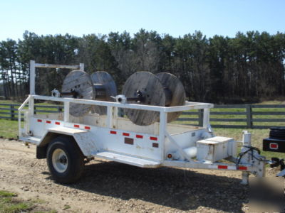 Electric cable dual reel trailer - tensioner brakes