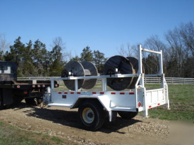 Electric cable dual reel trailer - tensioner brakes