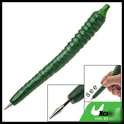 Lovely black ink green capsicum ball point pen ball pen