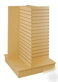New slatwall 4-way display gondola maple or white R1