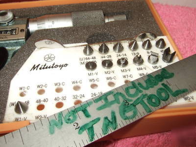 New thread micrometer mitutoyo 226-137 w/anvils ovr 800 
