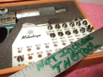 New thread micrometer mitutoyo 226-137 w/anvils ovr 800 