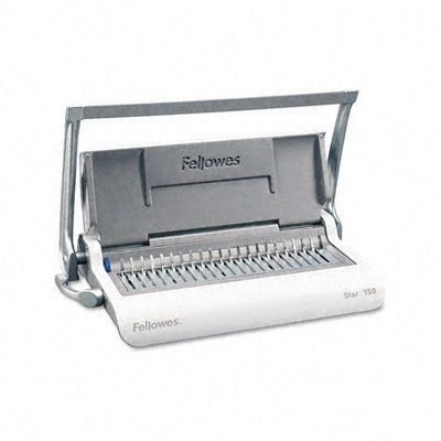 Star manual comb binding machine 150-sheet cap white