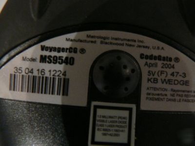 Lot of 3 metrologic MS9540 laser barcode scanner black
