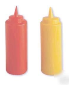 New 1 dz 24 oz squeeze bottle bottles in color red 