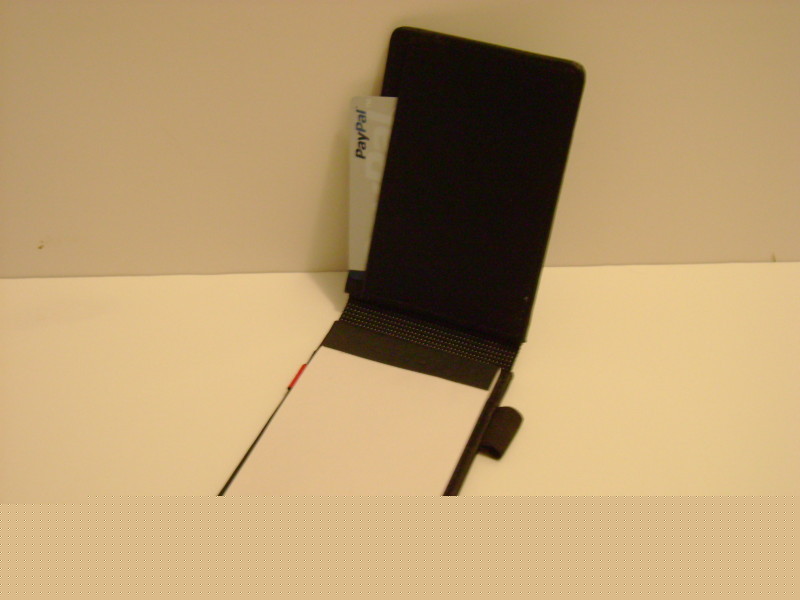 New premier leather note pad memo jotter card holder 