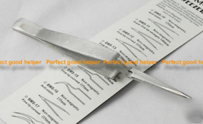 Self-closing cross action precision tweezers