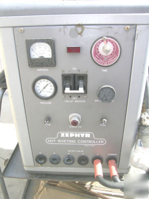 Zephyr hot riveting controller riveter rivet gun metal
