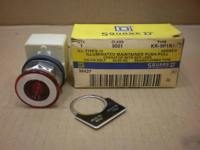 1 square d 9001KR9P1R 9001 KR9P1R illum pushbutton