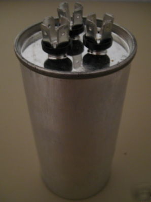 60 + 5 mfd uf 370 vac dual round run capacitor 