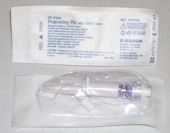 Braun~(50) sterile spike dispensing pins~DP2500~2006