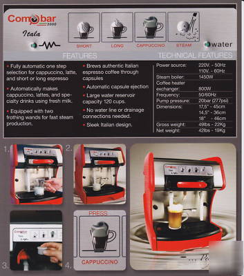 Comobar itala cappuccino latte espresso machine 