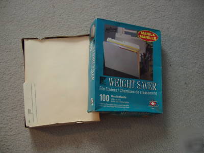 New box of manila file folders letter size 