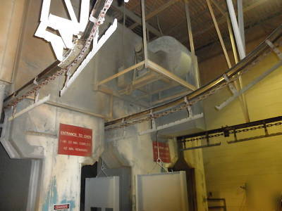 Powder coating oven, dry-off and powder cure, large
